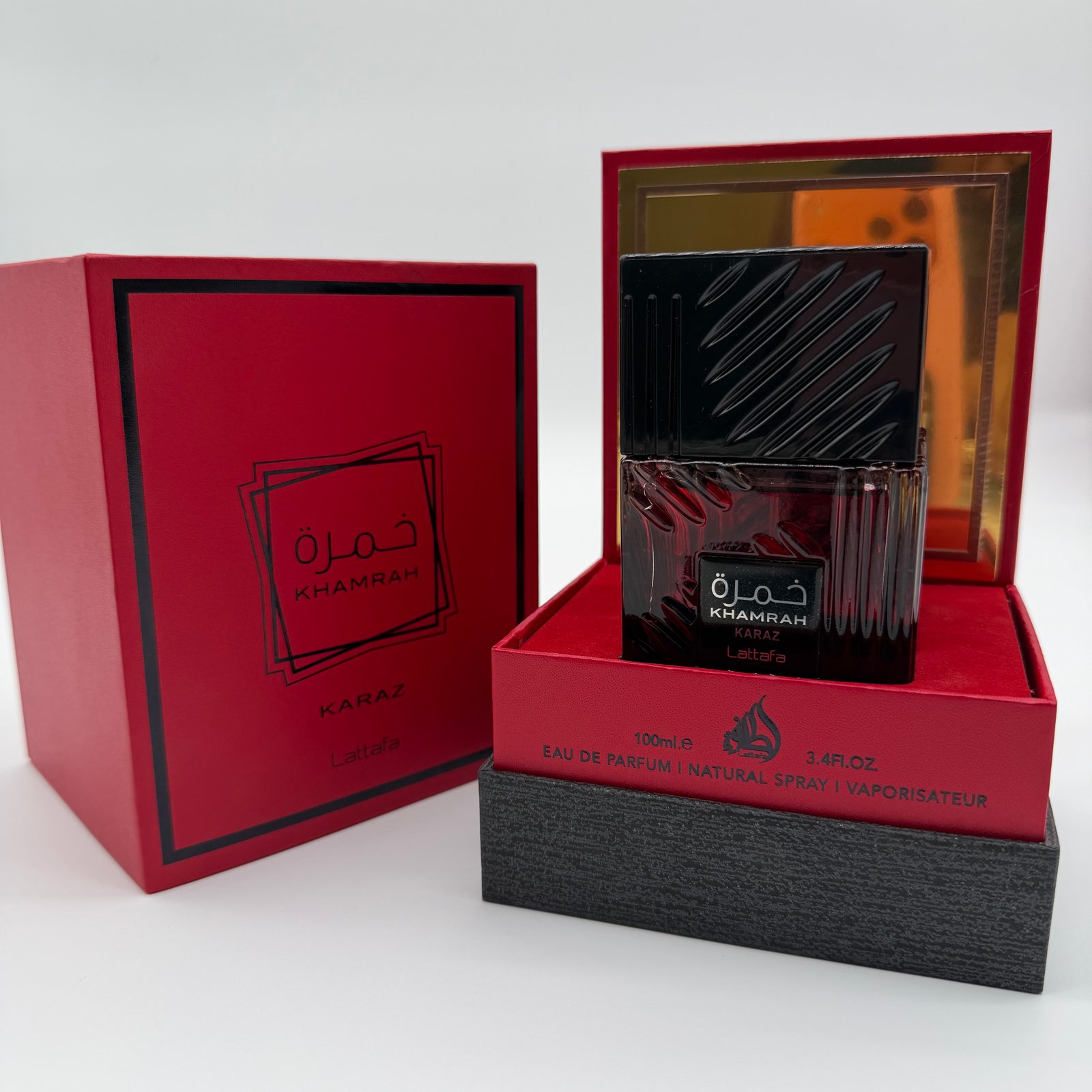 Khamrah Karaz (Rojo con negro caja grande)