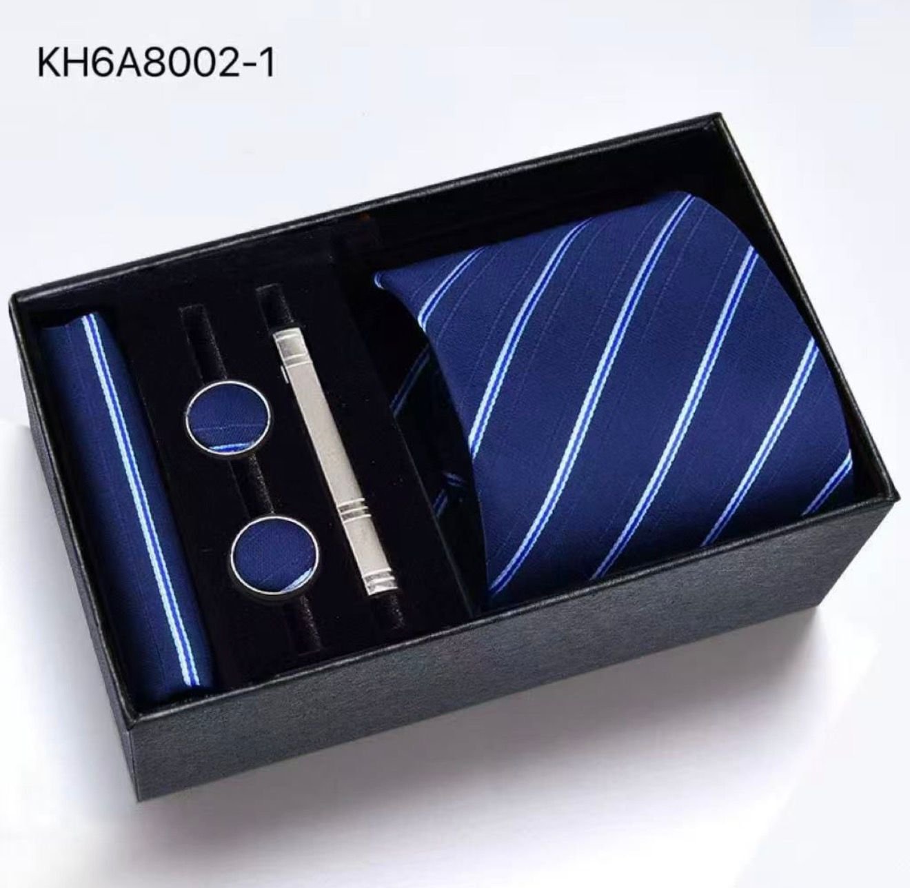 Set de corbata 5 en 1 de raya