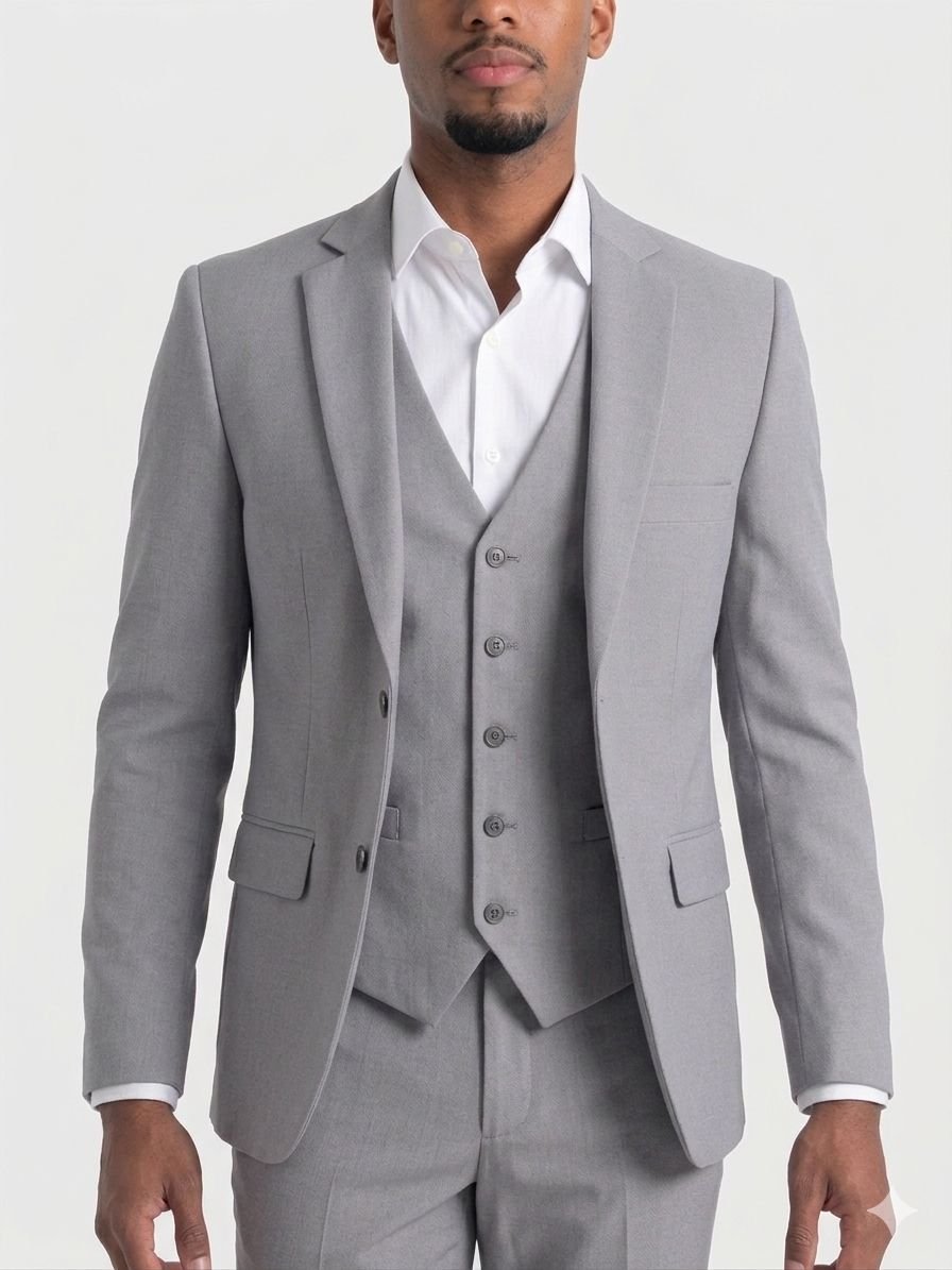 Traje1-XL-Gris Claro ( 3 piezas)