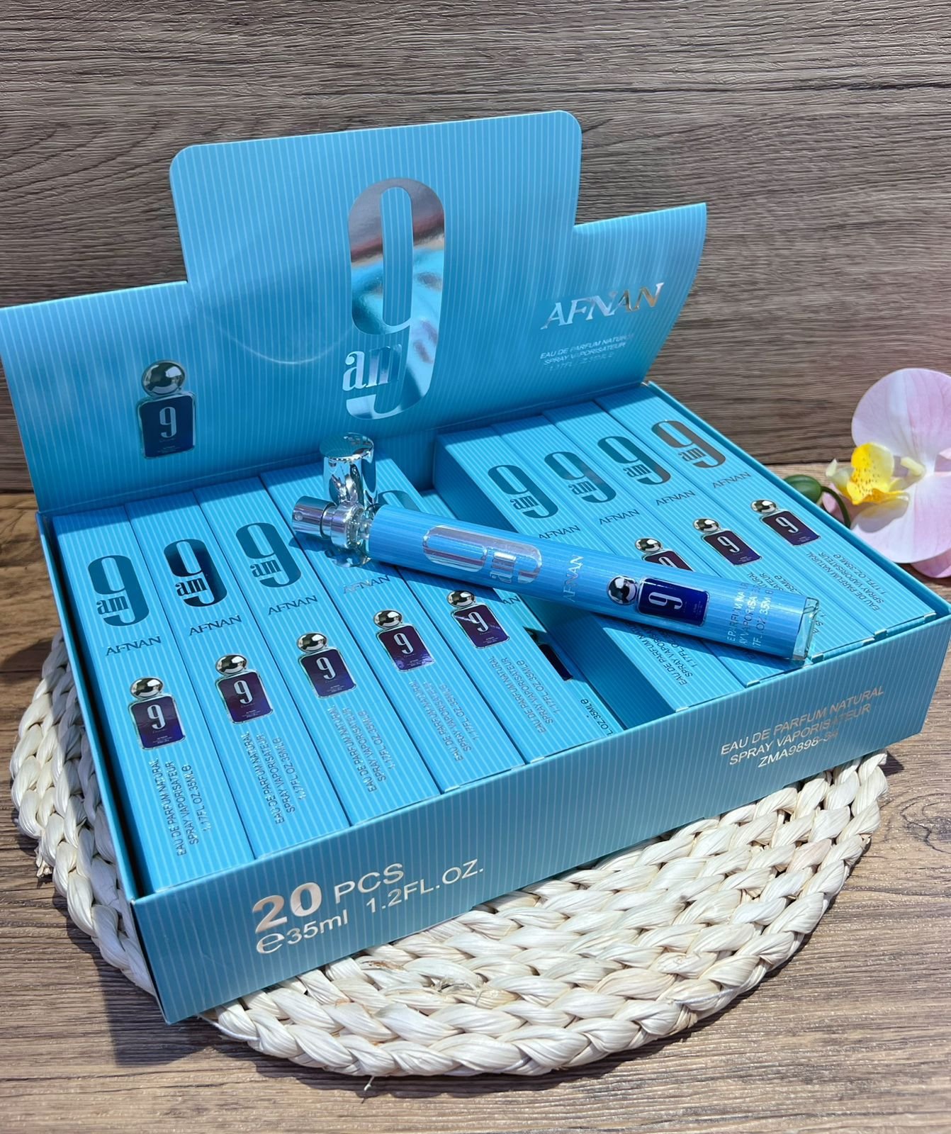 Perfumes tubito de 35ml 9AM azul