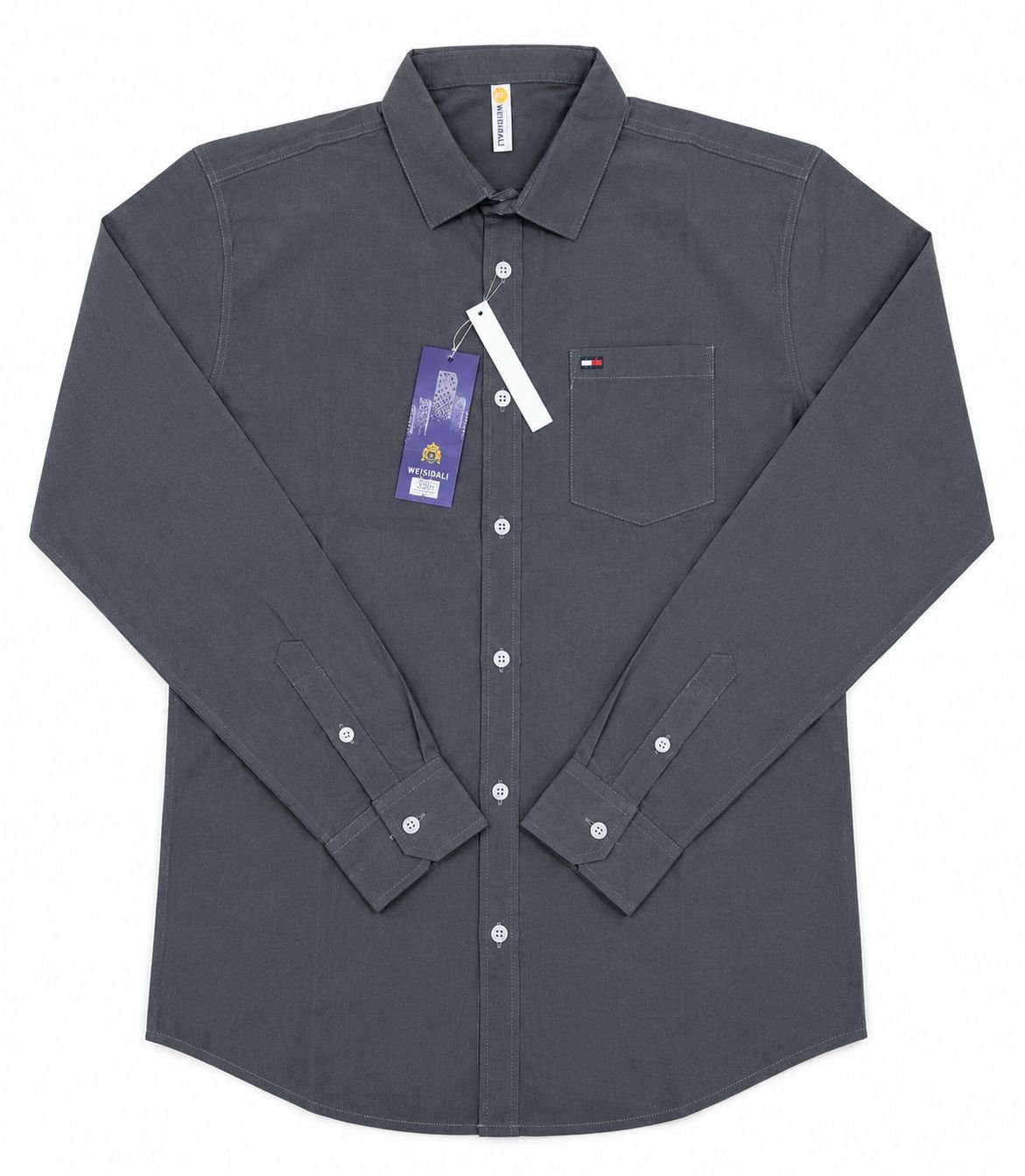 CAMISA-XL-WEISIDALI GRIS MANGA LARGA