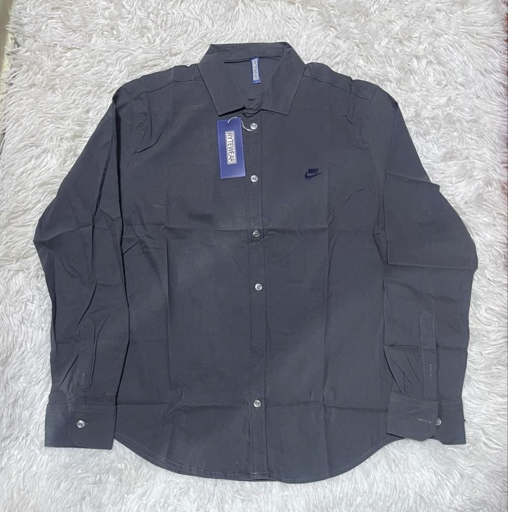CAMISA-l-NIKE gris MANGA LARGA