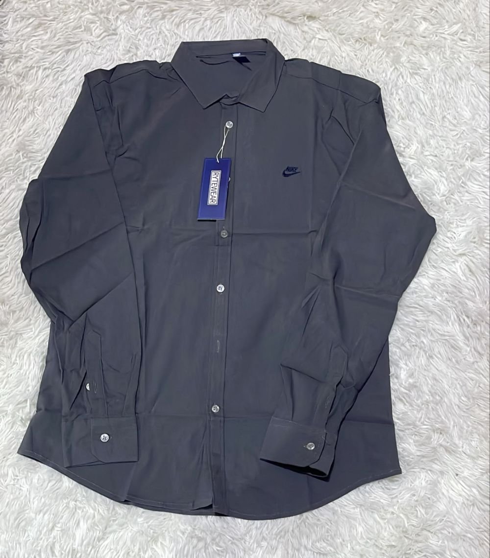 CAMISA-xl-NIKE gris MANGA LARGA